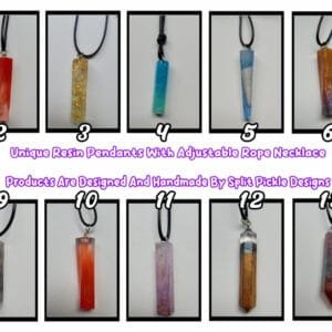 Various Long Handmade Resin Pendants