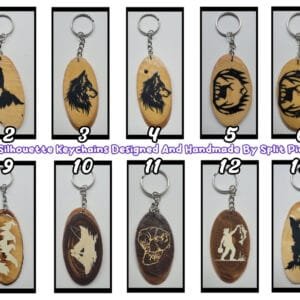 Various Handmade Wood Keychains